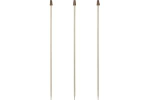 Windhager 89143 Rose Ball Stick Set, Wooden Stick for Garden Balls, Wooden Stick for Glass Balls, with Cork Attachment, for Rose Balls with 12-16 cm, Pack of 3, 150 cm