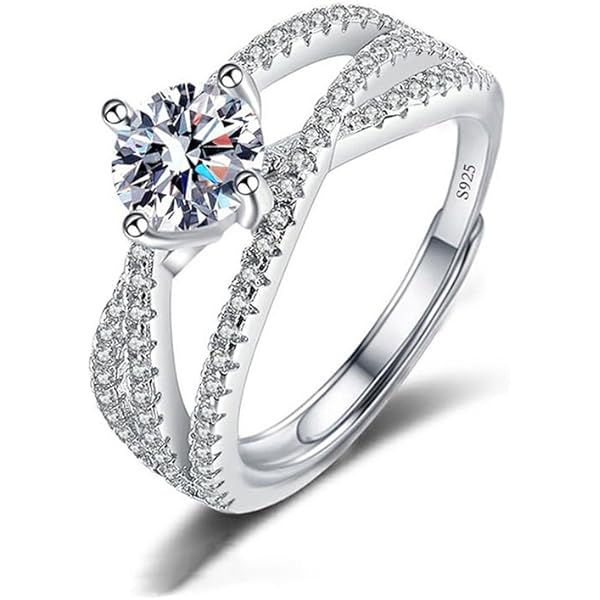 Bellitia Jewelry Bague Infini Reglable Avec Zircon Cubique, Bague