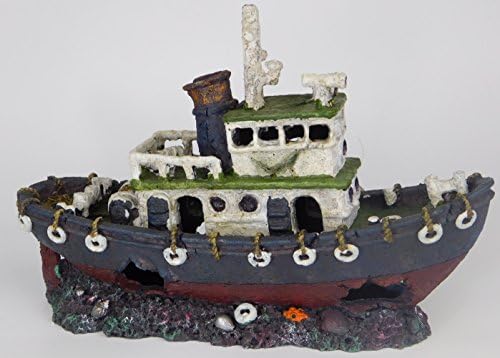 Tug Boat aquarium ornament