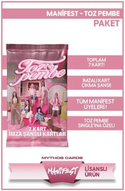 Dekomus Cep Defteri Hediyeli MANİFEST KOLEKSİYON KARTLARI – TOZ PEMBE SERİSİ