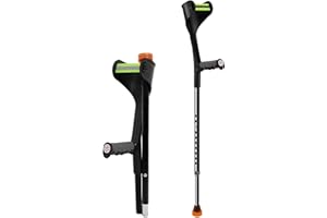 KOOLSHIRO Folding Crutches for Adults, Elbow Crutches for Women Men, Lightweight Height Adjustable Crutches with Comfy Handle, Ergonomic Grip Forearm Crutches (1PC)