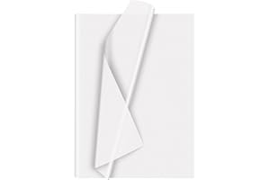 CHRORINE Lot de 60 feuilles de papier de soie blanc pour emballage cadeau, loisirs créatifs, décoration, fête d'anniversaire, vacances (50,8 x 36,8 cm)