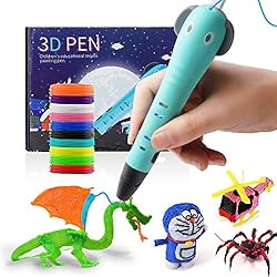Pluma de impresión 3D, Red Bomb Lápiz 3D Compatible con filamento ABS/PAL, Cable USB, 10 colores, Pluma de dibujo 3D de Baby Elephant para niños, Adultos