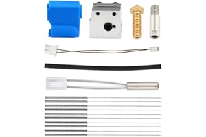 Tiardey 3D Printer Kits 24V 64W Improved PT100 Volcano Electric Silicone Nozzle Thermistor Heating Tube Heating Block Extruder Head for Sidewinder X1/Genius