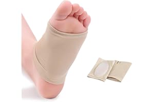 FIBOUND 1 paire Chaussettes pour soutien de voûte plantaire, Fasciite plantaire, manches orthopédiques avec coussin de gel, supports de voûte plantaire