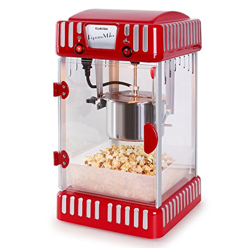 Klarstein Volcano Popcornmaschine Popcorn Maker (300 Watt Rührwerk, Edelstahl-Topf, Innenbeleuchtung, ca. 60 l/h) rot-weiß - 8