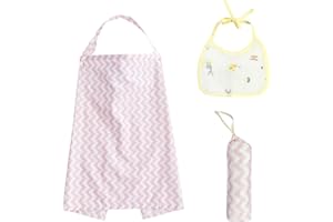 YSDYY 1 verstellbarer Baby-Stillbezug und 1 Baby-Slobber-Handtuch, Privatsphäre-Stilldecke, Baby-Stillschal, Stillumhang, stilvoll und unauffällig, um Ihre Sachen aufzubewahren