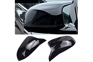 HACREYATU Lot de 2 coques de rétroviseur de rechange pour B-MW X3 F25 X4 F26 X5 F15 X6 F16 2014-2018 (Noir brillant)