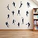 Produktbild BASKETBALL PLAYER, Basketballers Set von 13 Wand Dekorationen Fenster Aufkleber Wall Decor Sticker Wall Art Aufkleber Sticker Wand Aufkleber Aufkleber Wandbild Décor DIY Deco Abnehmbare Wandaufkleber Colorful Aufkleber, Vinyl, 14 - Dark Blue, Small Set