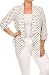 2LUV Plus Women's Polka Dot Loose-Fitting Open-Front Asymmetrical Blazer White 3XL (V911 POLK WT-X)