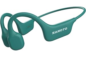 SANOTO Bone Conduction Headphones Bluetooth 5.3 Open Ear Headphones IPX7 Waterproof Sweatproof Bone Conduction Headphone Sports for Runners Bicycle Cycling Fitness