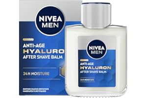 NIVEA MEN Hyaluron Bálsamo After Shave Antiedad con Ácido Hialurónico (1 x 100 ml), bálsamo hidratante para calmar la piel tras el afeitado, bálsamo facial refrescante