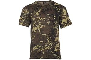 Mil-Tec Tarn T-Shirt Herren • Camouflage T-Shirt aus Baumwolle • BW Camo • Bequemes Kurzarm Army Shirt für Outdoor, Sport oder Freizeit • Bundeswehr Flecktarn-Shirt