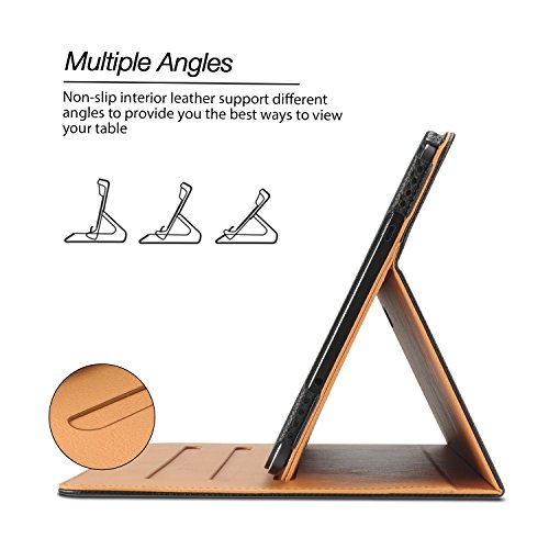 SPARIN Neu Apple ipad pro10.5 Hülle,Ultra Slim Leder Tasche Hülle Etui Schutzhülle Für ipad pro10.5 Case Cover Holder(Schwarz, Ultra Dünn) - 3