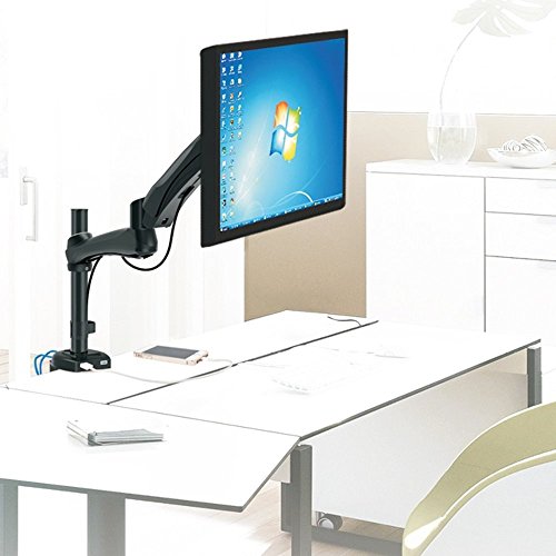 Maclean Brackets MC-669 Tischhalterung TV Monitor Halterung Halter Schwenkarm Ständer Monitorarm 2x USB 3.0 13″-27″ 9 kg (Weiß) - 3