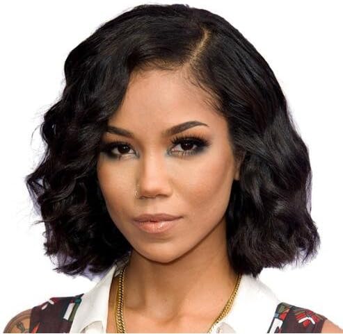DLW Hair 360 Lace Frontal Wigs Curly Brazilian Virgin Human Hair Wigs Lace Front Wigs Loose Wave Human Hair Wigs With Baby Hair (8inch, 360 lace frontal wigs)
