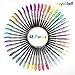Price comparison product image Joyoldelf 48 Multi Colored Gel Pens Anti Skip Gel Ink Pen Set with 1.0mm Tip Range, Ideal for Colouring Books, Drawing, Writing and Doodling (12 Glitter + 12 WaterChalk + 12 Neon + 12 Metallic)