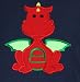 Hancrafted Boy's / Toddler's / Baby's Cute Dragon Applique T-Shirt. Great Gift!