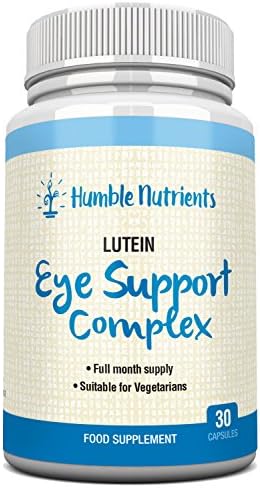 Lutein &amp; Bilberry Eye Care Support Complex • enhanced with Grape Seed &amp; Blackberry Extracts and Vitamin A Retinol to boost your Macular Health • 20mg per tablet • 30 Veg &amp; Vegan tablets • Made in the UK by Humble Nutrients