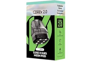 GENERIC Compatible with VaporessoLuxe-X Replacement X Large Pods Vaporesso Luxe X, Luxe XR and Luxe XR Max XL (ML)- Pack of 2 - No nicotine (0.3,0.4, 0.6 and 0.8 OHM) (0.8 O-H-M Large)