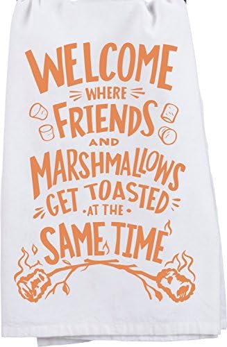 PBK Welcome Where Friends and Marshmallows Get Toasted Kitchen Dish Towel