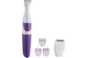 BRRNOO Elektryczny Trymer do Bikini Damska Golarka dla Kobiet, 2 w 1 Trymer do Włosów dla Kobiet Trymer do Włosów na Ciele Nogi Bikini Włosy łonowe Trymer do Bikini z 3 Prowadnicami