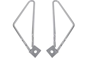 Qiilu Saddlebags Bracket, 2X Motorcycle Saddlebags Mount Brackets Support for Davidson XL883/1200 HD1450/1584(Silver)