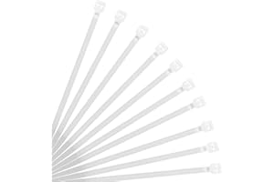 XINGO 500 Piezas Blanco Bridas bridas para cables profesionales, 300mm x 3.6mm,Resistentes UV, Bridas para Cables Para Oficina, Hogar, Exteriores