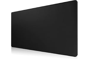 LEVOMAT Game Mouse Pad Keyboard Pad for Computer Laptop Waterproof Mat Desk Pad with Anti-slip Rubber Base Large Rectangle Mouse Mat-Black 600x300x2MM