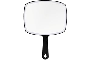 Dimeho Miroir à main portable avec poignée à suspendre - Miroir de maquillage acrylique - Miroir de voyage carré - Miroir de poche pour homme et femme - Maquillage quotidien - Portable à la maison