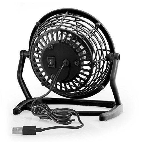 TROTEC TVE 1D Mini USB Ventilator / Fan / Lüfter Piano Black, geräuscharm mit An/Aus-Schalter, 360° Neigungswinkel, ideal für Schreibtisch Laptop Notebook, oder unterwegs (schwarz) - 7