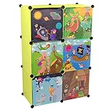 badregal bambus Lustige Abenteuer & Tiermotiv-e für Jungs & Mädchen auf jeder Magnet-Tür der Kinderschränke. Jede Griff-Türe im Kinderregal zeigt bunt-hübsche Druck-Bilder mit Märchen, Pirat-en & Dino-Saurier