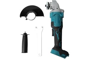 YEOOIYCW Meuleuse d'angle sans fil Compatible avec batterie Makita 18 V, 100/125 mm 12000 RPM meuleuse d'angle sans fil avec moteur sans balais et couvercle de disque de ponçage (125MM)