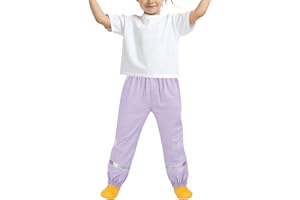 Mayoii Kids Waterproof Trousers Boys Girls – Lightweight Breathable Rain Pants with Reflective Strips, Mud Proof Dirt Resistant Overtrousers Outdoor School