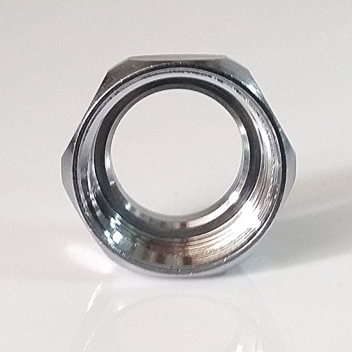1/2 Zoll IG x M 22 AG, chrom, Sanitär Gewinde Adapter Halbzoll Innengewinde auf M 22 Aussengewinde, 22 AG x 1/2″ IG, Übergang, um z.B. unter einen Vitavortex Wirbler ein Aquadea Kristall-Wirbel-Modul anzubringen. - 2