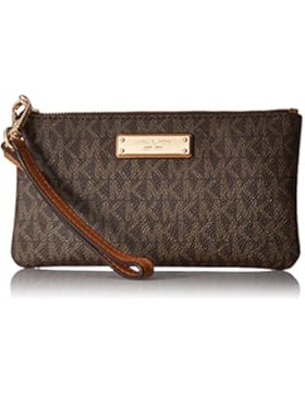 Michael Kors Damen Wristlets Clutch, Braun (Brown), 3x4x7.25 centimeters