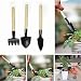 Produktbild Mini Garden Gardening Plant Tools Wooden Handle Shovel Rake Spade Set of 3pcs