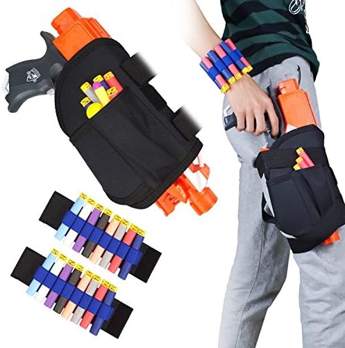 Camkey Kids Tactical Waist Bag and Dart Wrister Kit for Nerf Guns N-strike Elite Series Blaster