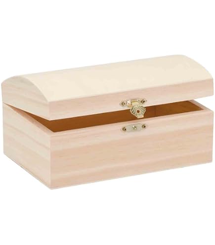 10 Scrigni Del Tesoro In Legno Grezzo - Piccole Scatole Portagioie 9x5x5 Cm, Fai Da Te, Decorazione Rustica