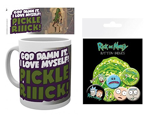 Set: Rick Y Morty, Cita, Pickle Rick, Rickinillo Con Disfraz De Rata T