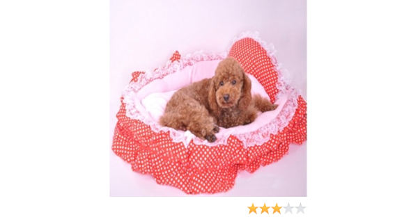 red dot dog bed