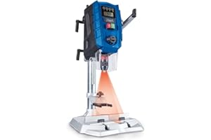 Scheppach Perceuse d'Etabli DP60 | Ecran digital | Lumière LED & Laser | Mandrin 1,5-13mm | 710W | Perceuse à 2 vitesses avec vitesse variable : 170-880/490-2600 min-1