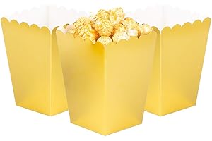 We Moment Zone 24pcs Gold Popcorn Boxes Mini Paper Popcorn Containers for Party