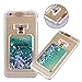 Produktbild iPhone 6S Plus Glitter Hülle,Schutzhülle iPhone 6 Plus Hülle Kreativ Design 3D Transparent Crystal Clear Soft Silikon Flüssige Hülle,Mobil Berufung Blink Klar Dual Layer Schutzhülle Perle Design Bling Glitter Glitzer Sparkle Flowing Lquid Sterne Fruit Rückseite Handyhülle Etui Schale für Apple iPhone 6S/6 Plus 5.5