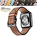 Produktbild Chok Idea Leder Strap Compatible with Apple Watch Armband 38mm 40mm,Echtleder Ersatz Armband Mit Secure Metal Schnalle Replacement for iWatch Apple Watch Series 4 3/2/1,Casual Brown