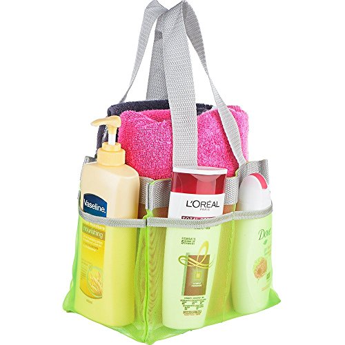 Shower Caddy – Quick Dry Hanging Dorm Shower Caddy – Gym Shower Caddy – Hanging Toiletry Bag – Shower Tote – Shower Caddies Organizer – Shower Bag 7 Storage Totes Compartments – Shower Tote (Grün) - 5