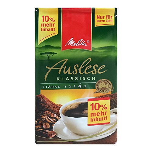 Preisvergleich Produktbild Melitta Kaffee Auslese Klassisch, stärke 4 (500g+10% mehr inhalt, Packung)