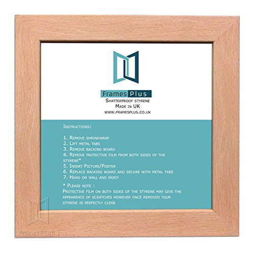 BEECH WOODEN EFFECT PICTURE PHOTO SQUARE FRAMES SIZE: 7"x7", PORTRAIT OR LANDSCAPE READYMADE