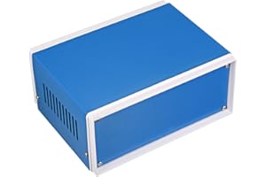 UXCELL Sourcingmap Metal Blue Project Junction Box Enclosure Case 170 x 130 x 80mm/6.69 x 5.12 x 3.15inch