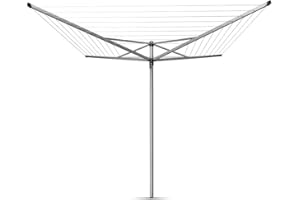 Brabantia - Séchoir Rotatif Topspinner - Etendoir Linge - Antidérapantes - Résistantes aux UV, 50 m - Rotation Fluide - Compatible avec Les Cintres - avec Ancre de Sol - Gris Métallique - ø 295 cm